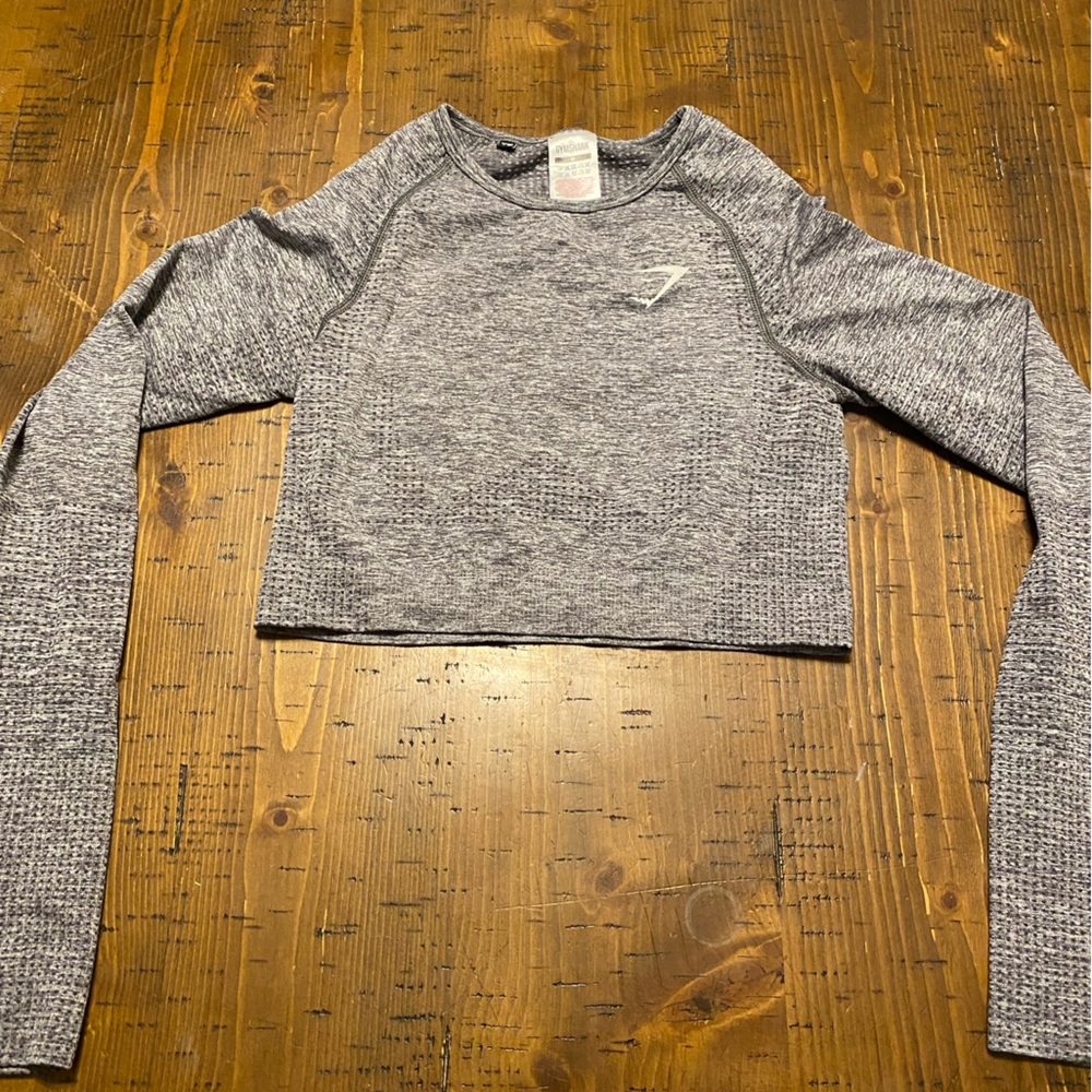 Gymshark Charcoal Heathered Crop Top